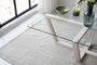 Hanah Home Amalfi Mesa de Centro Blanca con Cristal Templado